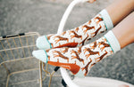 Stand Tall Socks with Closeup on Bike by Woven Pear